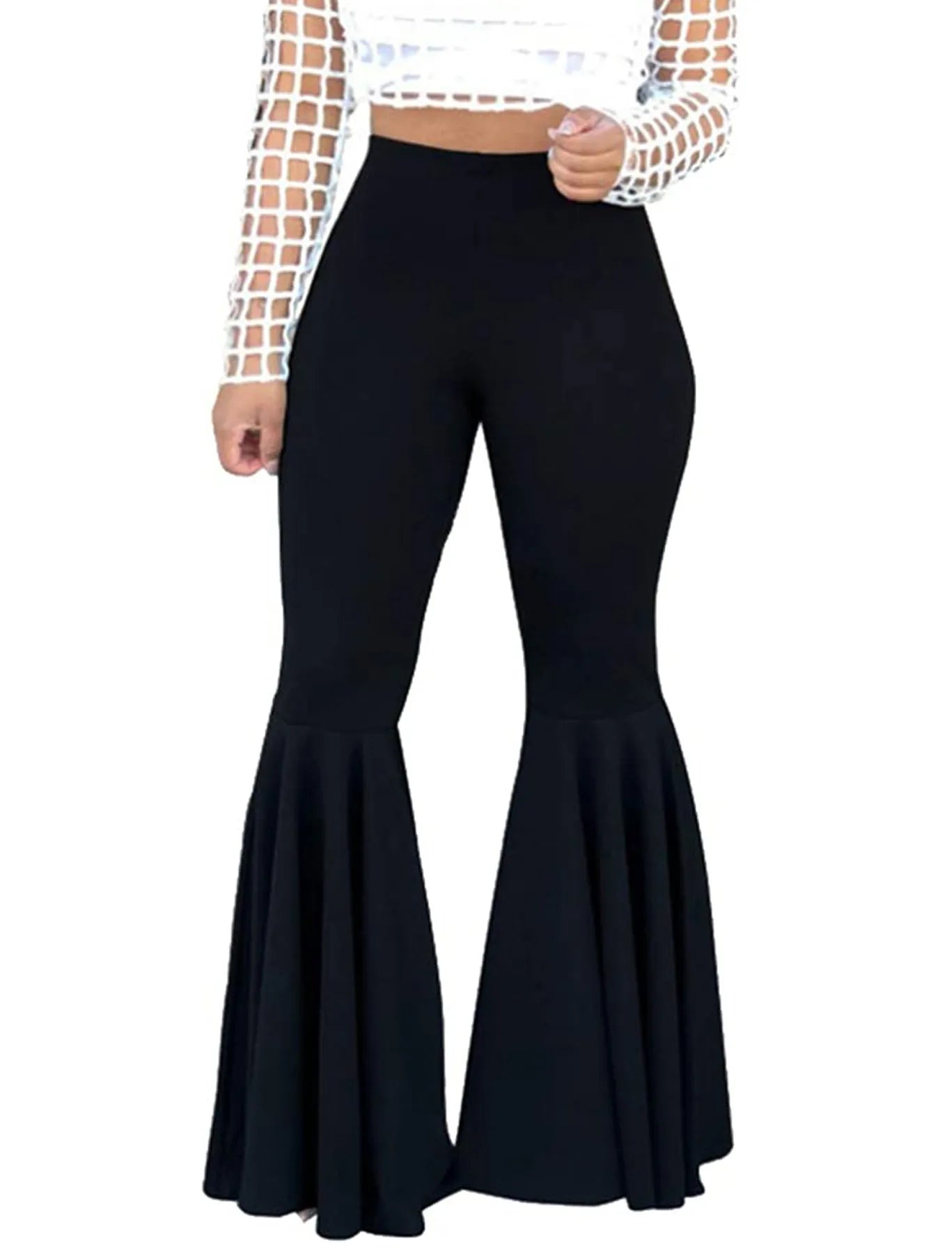 Plus-Size Bell-Bottomed Trousers