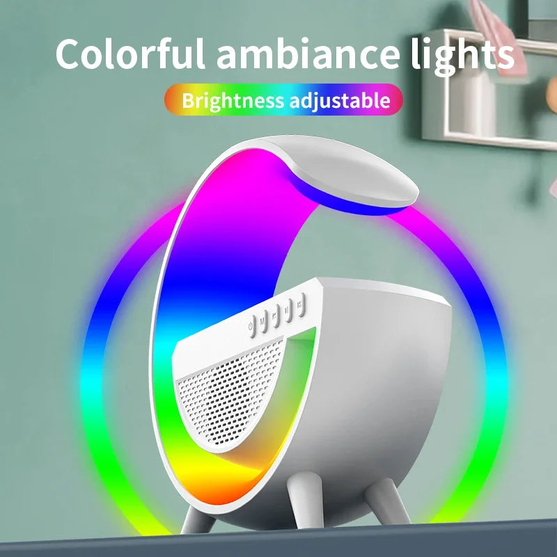 RGB Atmosphere Light Wireless Charger Stand Speaker